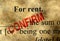 For rent - confirm