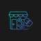 Rent discounts gradient vector icon for dark theme