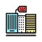 rent in high rise building color icon vector illustration