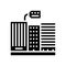 rent in high rise building glyph icon vector illustration