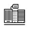 rent in high rise building line icon vector illustration