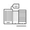 rent in high rise building line icon vector illustration