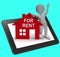 For Rent House Tablet Shows Rental Or Lease Property