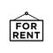 Rent icon flat vector template design trendy