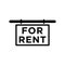 Rent icon flat vector template design trendy