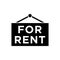 Rent icon flat vector template design trendy