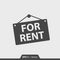 For rent label icon for web and mobile