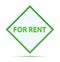 For Rent modern abstract green diamond button