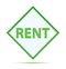 Rent modern abstract green diamond button