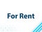 For Rent Modern Flat Design Blue Abstract Background