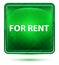 For Rent Neon Light Green Square Button