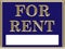 For Rent Real Estate Sign Gold