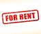 For rent text stamp