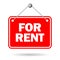 For rent vector sign