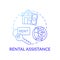 Rental assistance concept icon