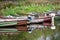 Rental boats reflection