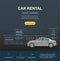 Rental car and Auto leasing banner. Rental concepts