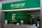 Rental car company Europcar counter in airpot, Tenerife