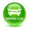 Rental car glassy green round button