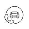 Rental car roadside assistance call centre. Pixel perfect icon