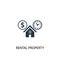 Rental property icon. Simple element
