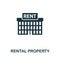 Rental Property vector icon symbol. Creative sign from passive income icons collection. Filled flat Rental Property icon for