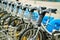 rental Public bikes are waiting for the people to take in GÃ¶teborg