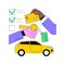 Rental vehicle abstract concept vector illustration.