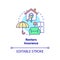 Renters insurance concept icon