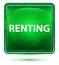 Renting Neon Light Green Square Button