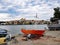 Repainting Wooden Greek Fishing Boat, Galaxidi, Greece