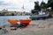 Repainting Wooden Greek Fishing Boat, Galaxidi, Greece