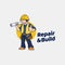 Repair & Build retro mascot man