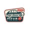 Repair and car wash logo, open 24 7, auto service badge, retro vintage label vector Illustration on a white background