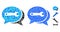 Repair Chat Mosaic Icon of Circle Dots