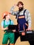 Repair. Children creativity. Bearded man with little girl. construction worker assistant. Builder or carpenter