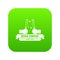 Repair company icon green vector