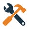 Repair, configuration, hand tools, setting, tool icon. Editable vector graphics