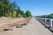 Repair and construction work on the city embankment