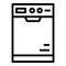 Repair dishwasher box icon, outline style