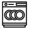 Repair dishwasher dirty icon, outline style