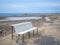 Repair of the embankment of the seaside resort. Preparing for the tourist season. Leveling the ground on the beach. Repair work.