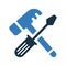 Repair, hand tools, setting, tool, tools icon. vector sketch.