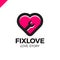 Repair Love Vector Logo Design Element