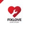 Repair Love Vector Logo Design Element