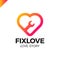 Repair Love Vector Logo Design Element