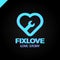 Repair Love Vector Logo Design Element