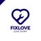 Repair Love Vector Logo Design Element