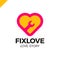 Repair Love Vector Logo Design Element