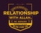 When we repair our relationship with Allah, He repairs everything else for us